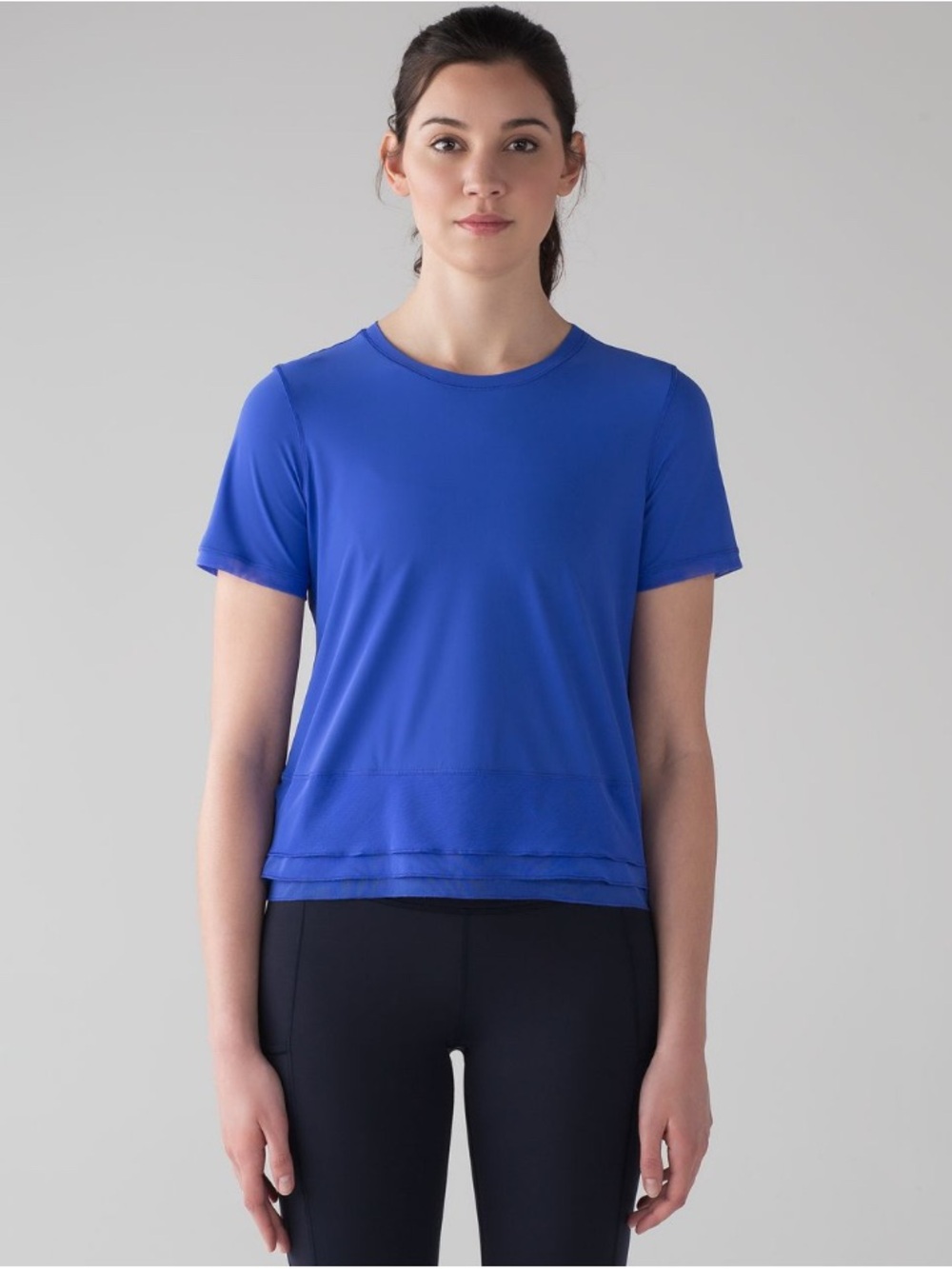 Lululemon Women’s Sole Training Short Sleeve UV Protection Blazer Blue Size XL